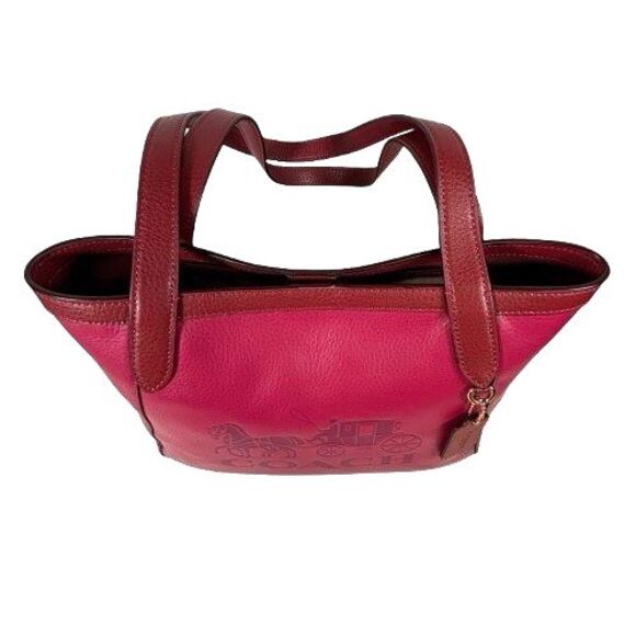 Coach Tote Bag 27 Color Block Horse and Carriage C5775 Bright Violet $328 - Picture 16 of 16
